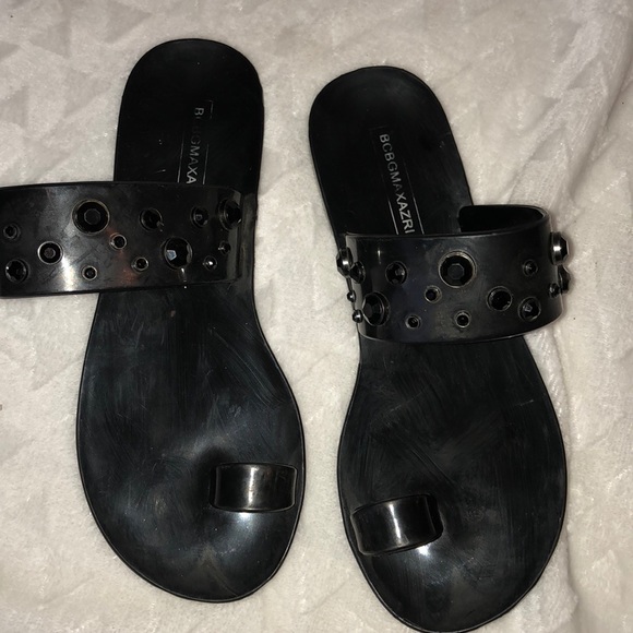 BCBG Maxazria toe ring flip flops jelly style sz6 - Picture 3 of 3